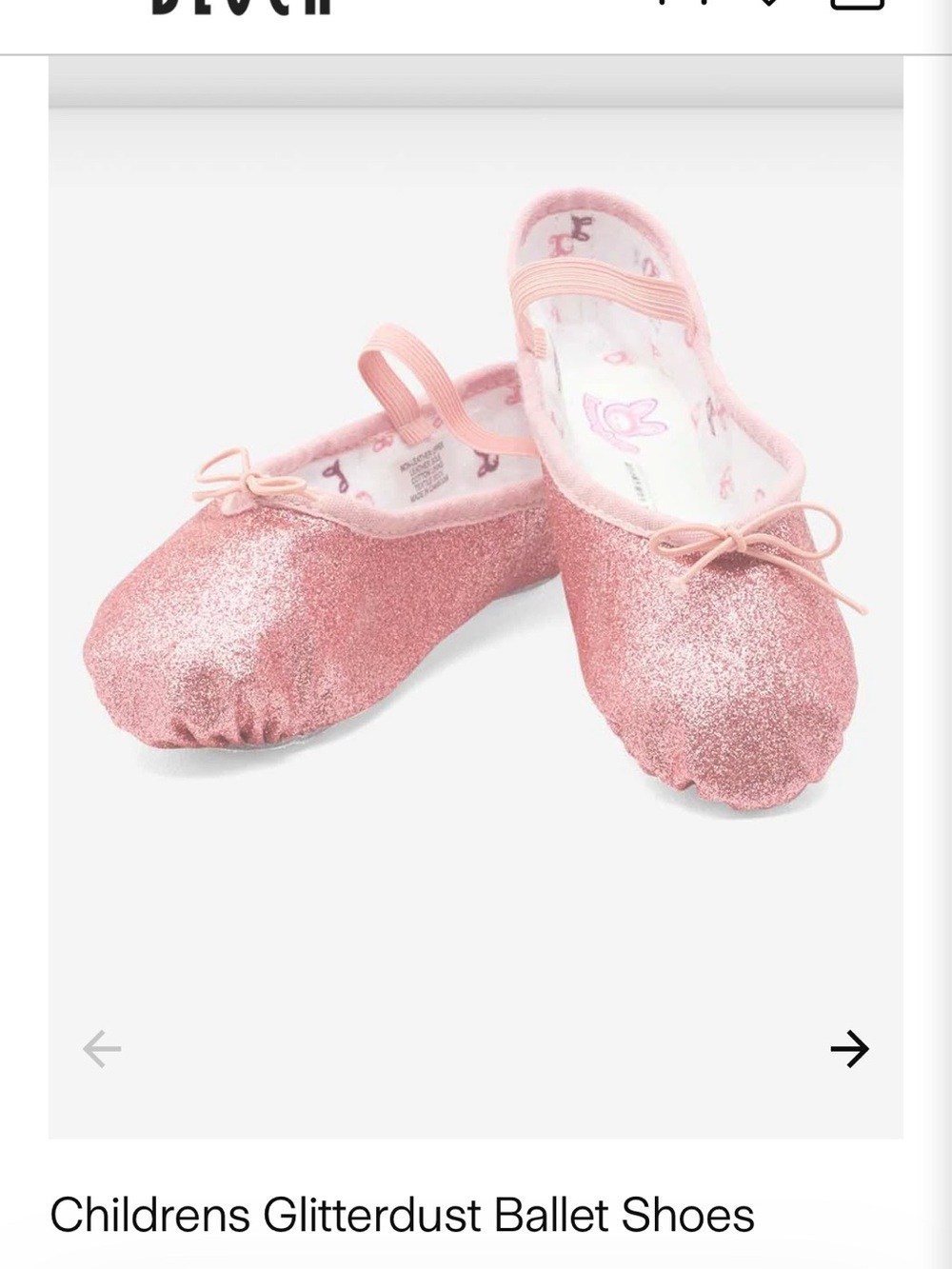 Girls Glitter Pink Ballet Flats with Bow Accent